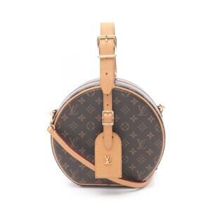 Louis Vuitton Boite Chapeau Handbag Canvas Leather Brown